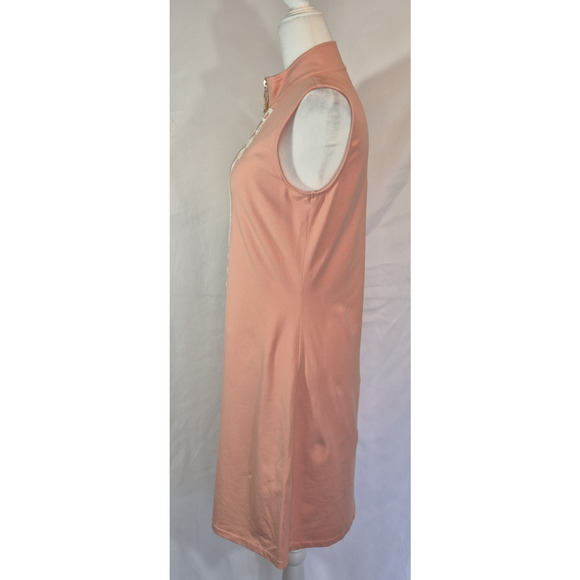 Spartina 449 Womens Serena Coral Pink Half Zip Dress Small - Picture 5 of 8